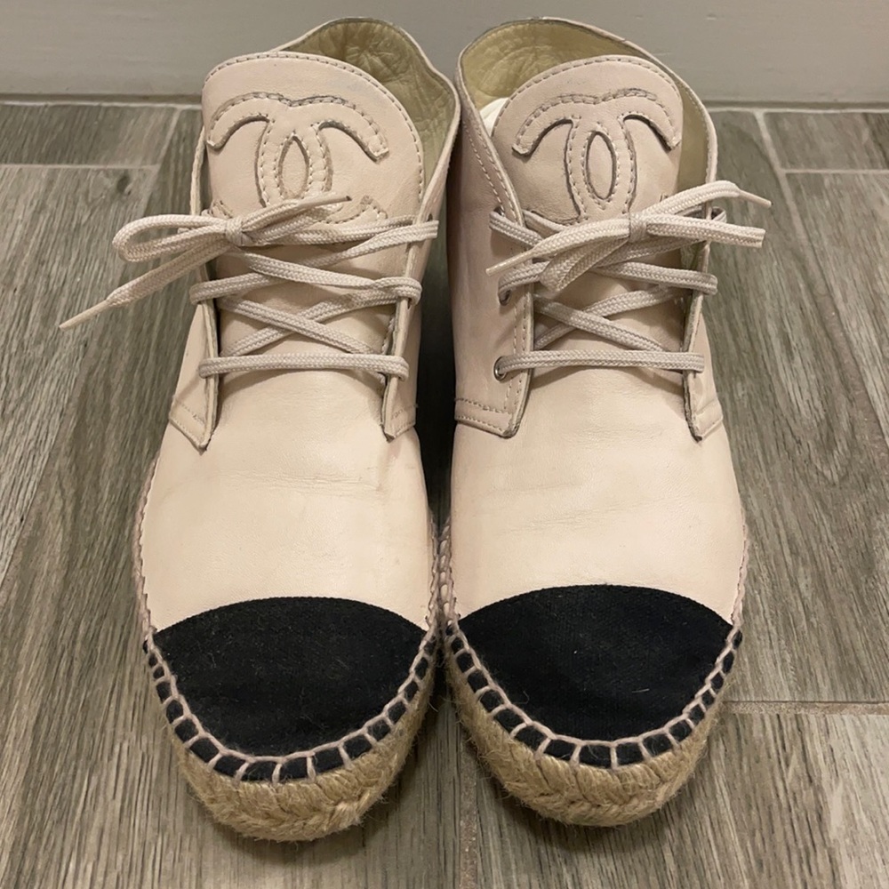 Chanel Interlocking Cc Espadrille pink S 41 AUTH